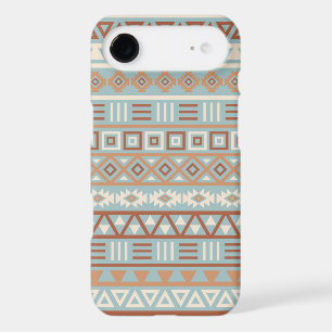 Aztec Influence Pattern Blue Cream Terracottas iPhone 17 Air Case