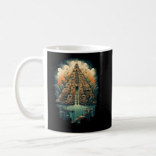 Aztec Inka Maya Mystic Jungle Temple Pyramid Graph Coffee Mug