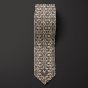 Aztec-Inspired Earthtones Pattern Neck Tie