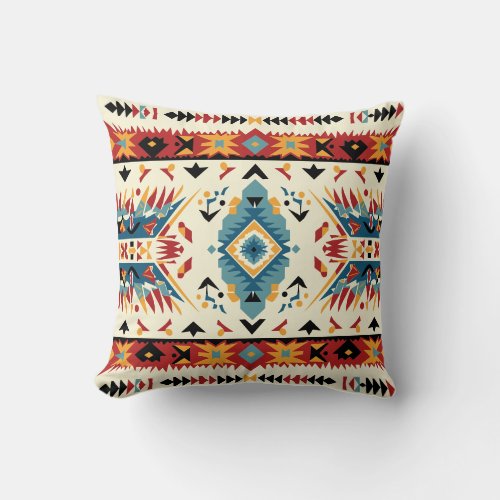 Aztec Inspired Throw Pillow