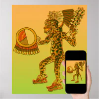 Aztec Warrior Skull Aztec warrior skull, jaguar warrior | Art Board Print