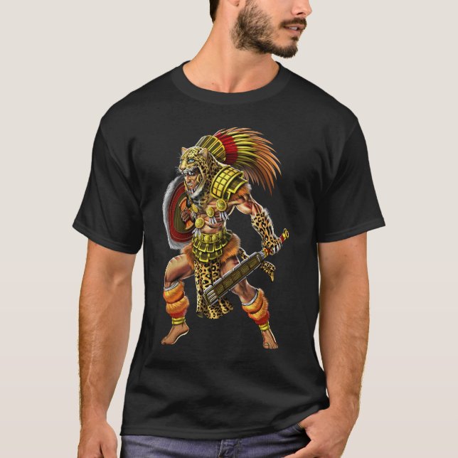 Aztec Jaguar Warrior T-Shirt (Front)