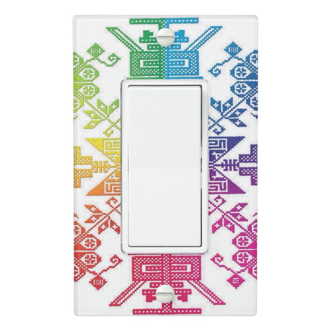 Aztec Light Switch Cover (In Situ)