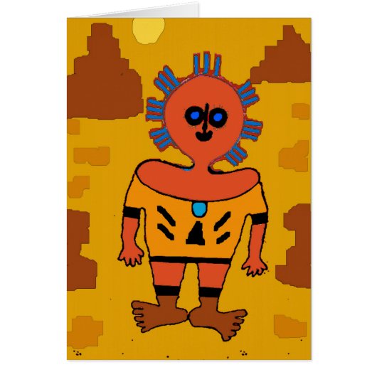 Aztec Man Abstract Cards (Front)