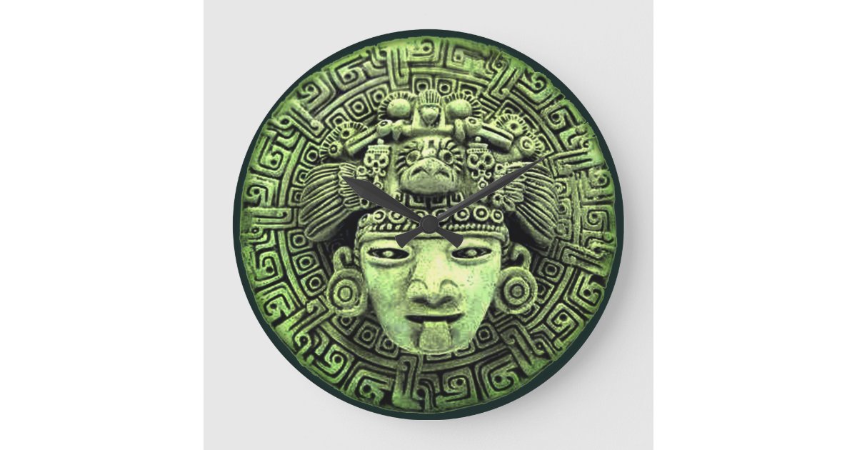 Aztec Mask Large Clock | Zazzle