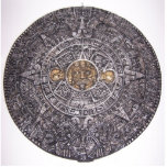 AZTEC / MAYAN CALENDAR STATUETTE<br><div class="desc">AZTEC CALENDAR,  SUN DIAL,  SUN CALENDAR,  MAYAN CALENDAR</div>