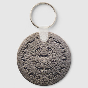 Aztec MAYAN CALENDAR Stone - December 21, 2012 Keychain