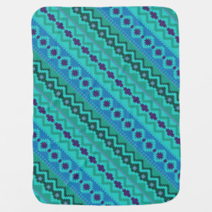 Aztec Mayan Indian Tribal Paint Geometric Receiving Blanket