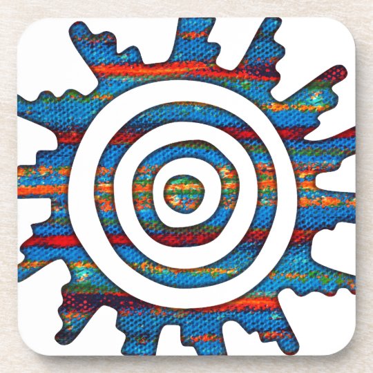 Aztec Mayan Multi-Coloured Sundial Coaster | Zazzle.com