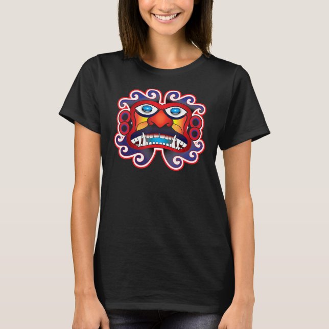 Aztec Mayan Sun God Face T-Shirt (Front)
