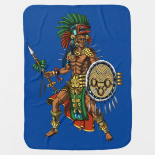 Aztec Mayan Warrior Baby Blanket