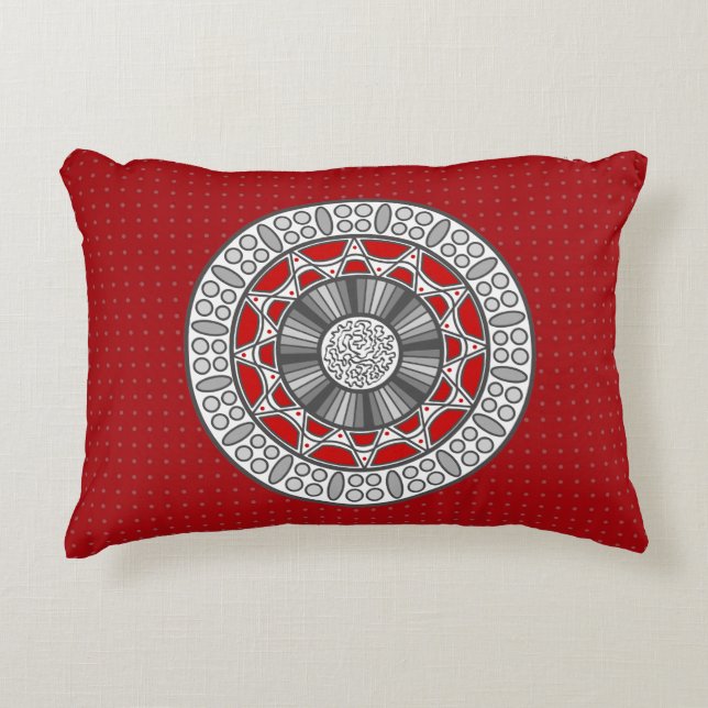 Aztec Meets Alien Accent Pillow (Front)
