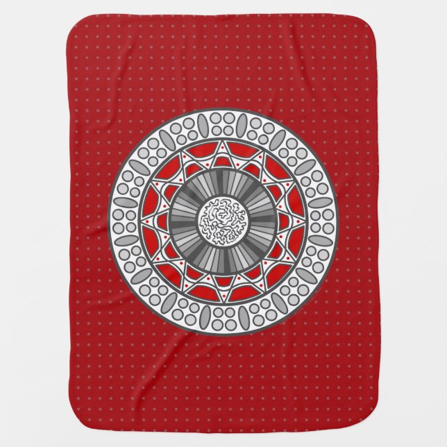 Aztec Meets Alien Baby Blanket (Front)