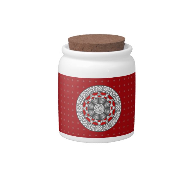 Aztec Meets Alien Candy Jar (Front)
