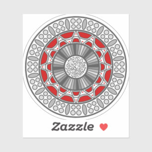 Aztec Meets Alien Contour Sticker