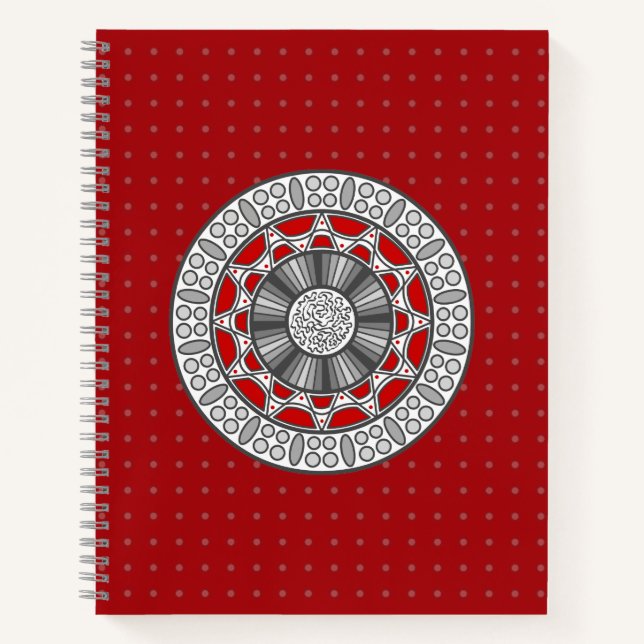 Aztec Meets Alien Spiral Notebook (Front)