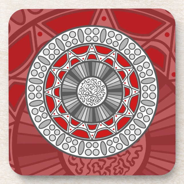 Aztec Meets Alien Square Coaster (Front)