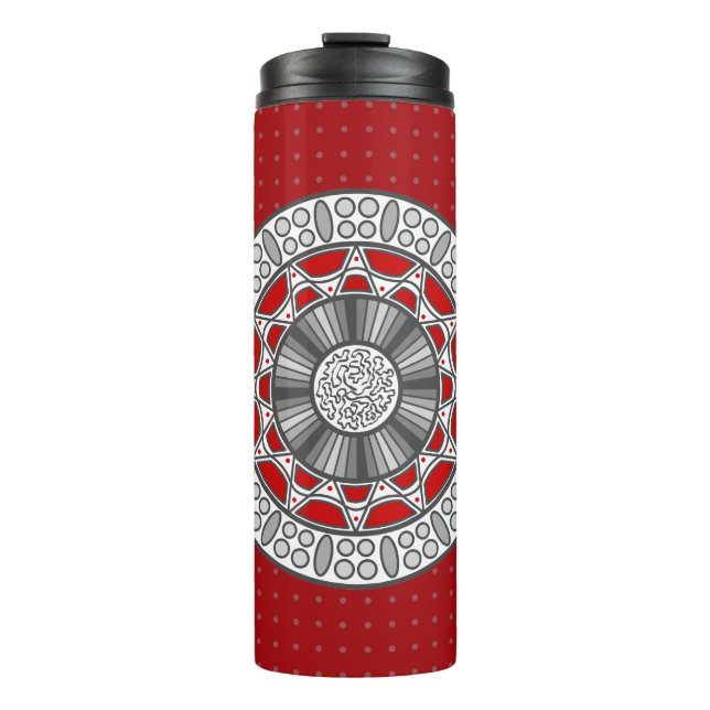 Aztec Meets Alien Thermal Tumbler (Front)