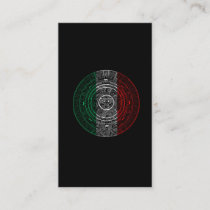 Aztec Mexica Calendar Mexican Flag Art Business Card