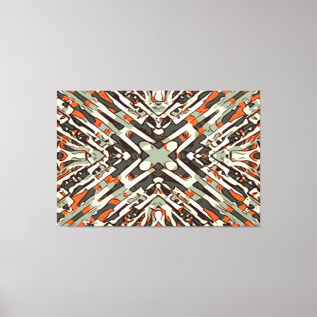 AZTEC Mexican 3 Panel Home Office Canvas Wall Art (Front)