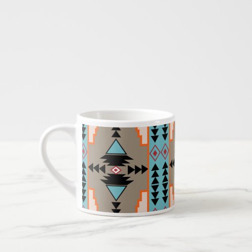 Aztec Mexican Geometric Pattern Espresso Cup