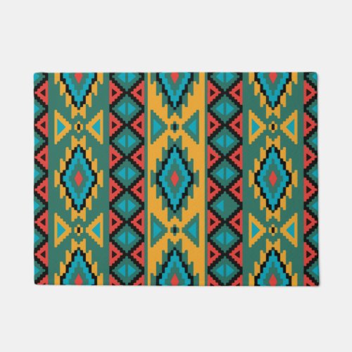 Aztec Mexican Indian Pattern Trend Hipster Design Doormat