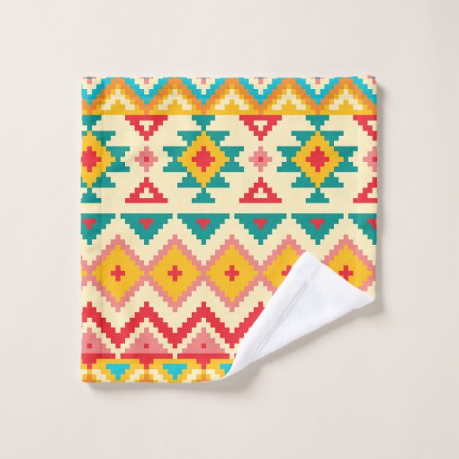 Aztec Mexican Rug Patterns Bath Towel Set Zazzle