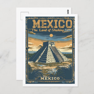 Aztec Mexico Vintage Famous Travel Place Postcard