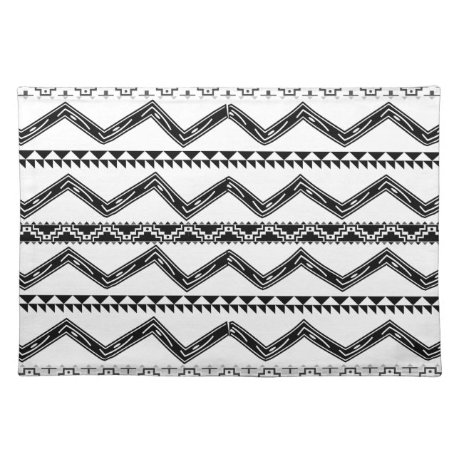 Aztec Modern Abstract Geometric Pattern Placemat (Front)