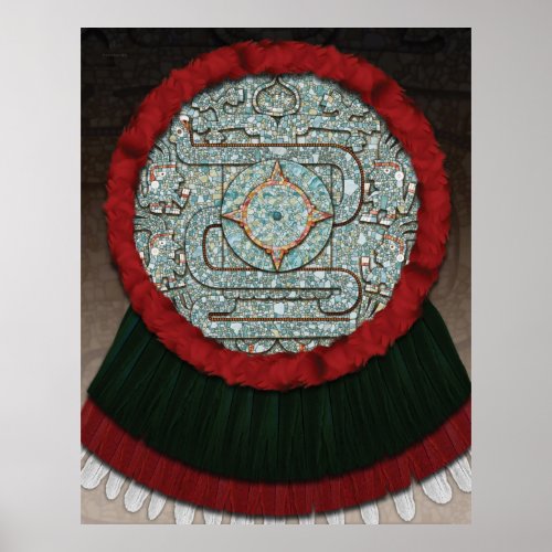 Aztec Mosaic Shield Poster
