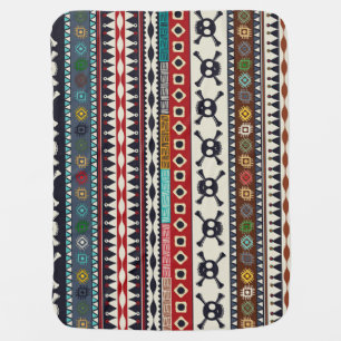 Aztec motif, seamless pattern design baby blanket