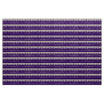 Aztec Mountains - Deep Purple on White Fabric