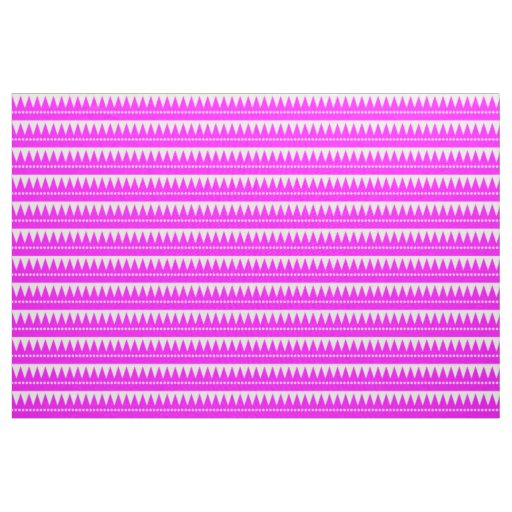 Aztec Mountains - Magenta on White Fabric
