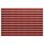 Aztec Mountains - Ruby Red on White Fabric
