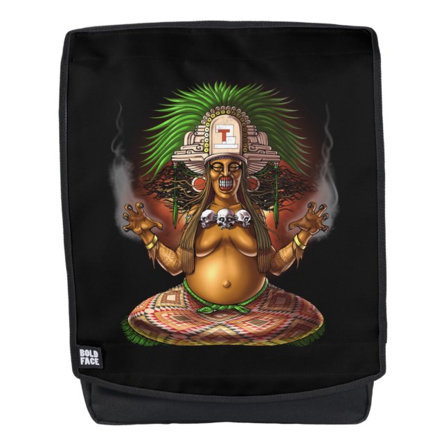 Aztec Mythology Deity Cihuateteo Backpack (Front)