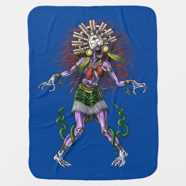 Aztec Mythology Deity Tzitzimitl Baby Blanket (Front)