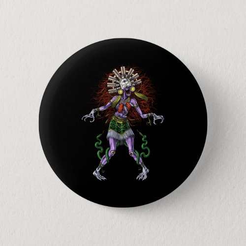 Aztec Mythology Deity Tzitzimitl Button