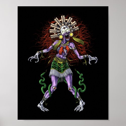 Aztec Mythology Deity Tzitzimitl Poster