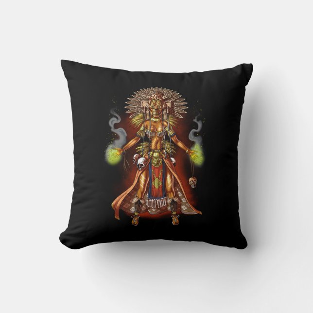 Aztec Mythology God Managua Throw Pillow (Front)