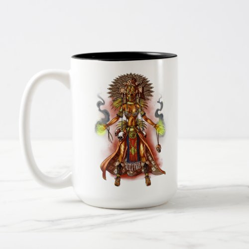 Aztec Mythology God Managua Two_Tone Coffee Mug