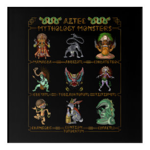Aztec Mythology Monsters Acrylic Print
