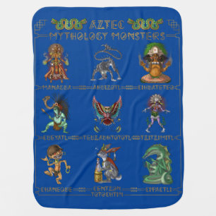 Aztec Mythology Monsters Baby Blanket