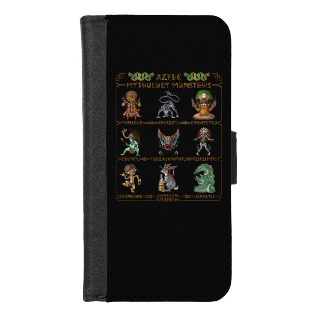 Aztec Mythology Monsters iPhone Wallet Case (Front)
