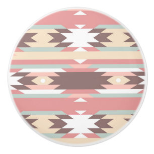 Aztec Native American Design Ceramic Knob
