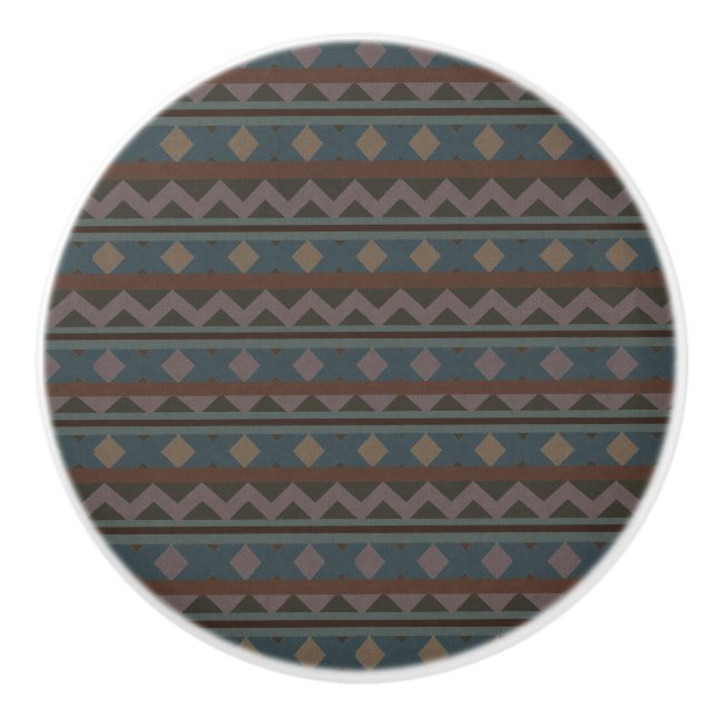 Aztec Native American Geometric Design Door Pull (Front)