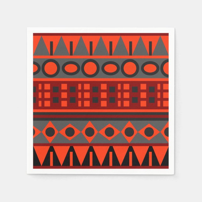Aztec native pattern paper napkins (Front)