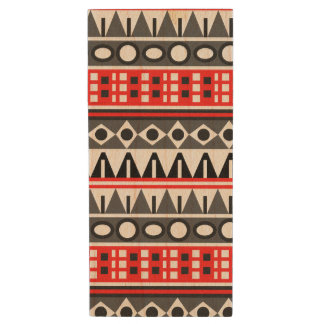 Aztec native pattern wood flash drive