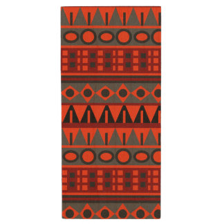 Aztec native pattern wood flash drive