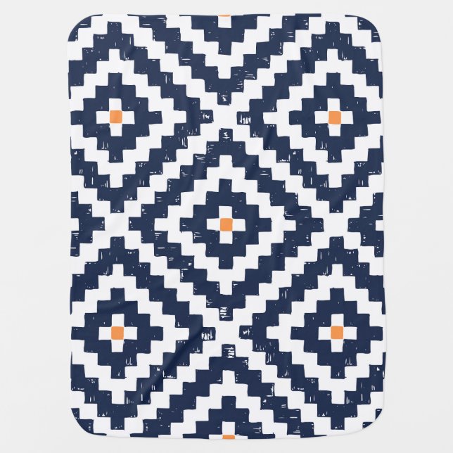 Aztec Navajo Ethnic Seamless Pattern Baby Blanket (Front)