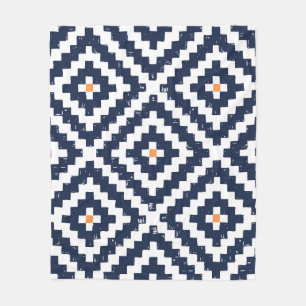 Aztec Navajo Ethnic Seamless Pattern Fleece Blanket